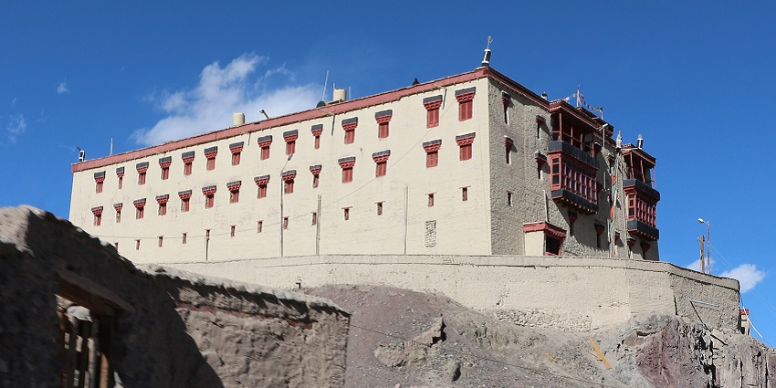 Image of Stok Palace, Ladakh on top of the mountain with beautiful views