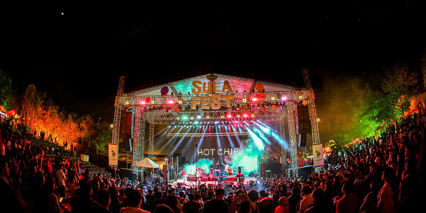 A panoramic shot at the SulaFest organized.