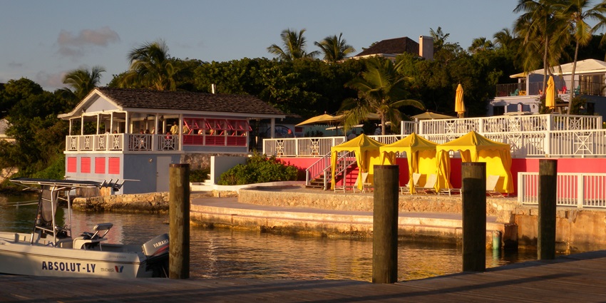 A picture of a beach resort & lounge in Sri Lanka with pine trees in the background