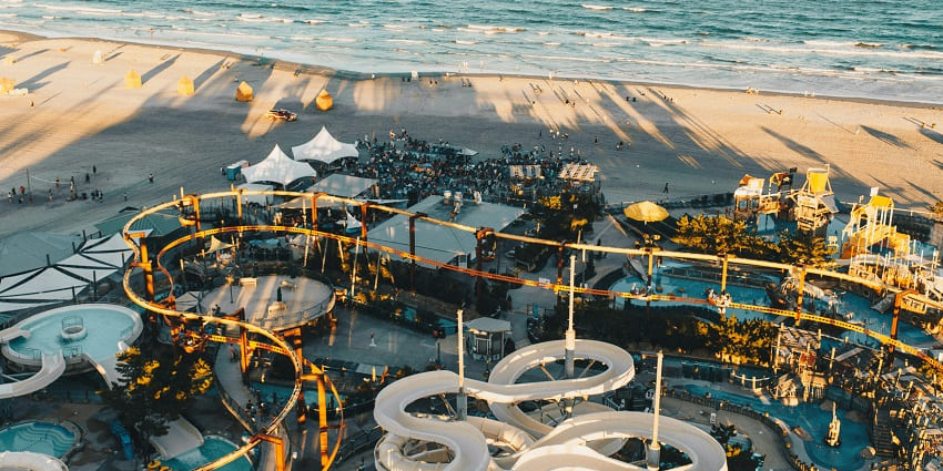 Dive into luxury with exhilarating slides and a tropical oasis at Sunshine Water Park