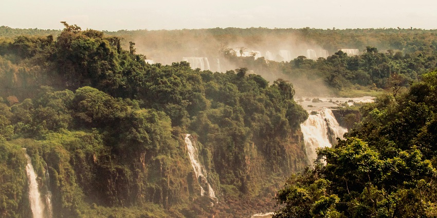 Suruli Falls, a famous tourist attraction due to its magnificent two-tiered waterfall.