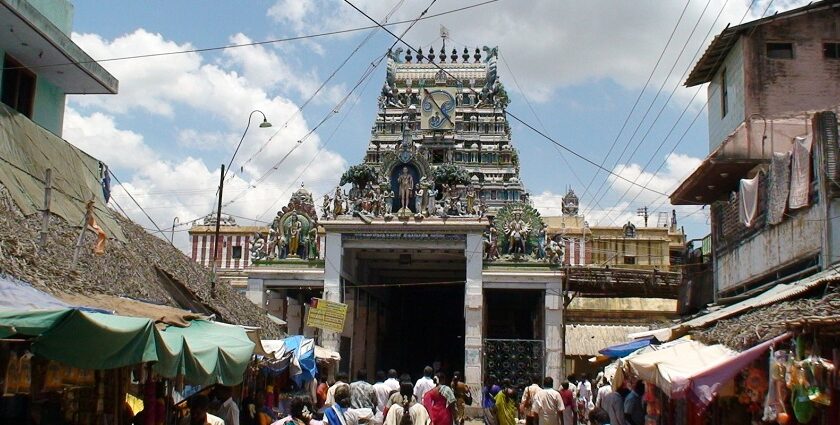 The picturesque beauty and splendor of Swamimalai temple.