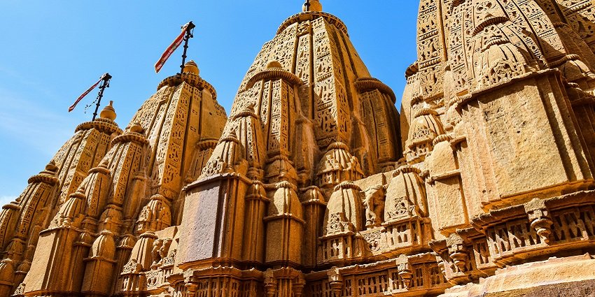 An ornamented temple wall in one of the Subramanya Swamy temples in Tamil Nadu with decorative patterns.