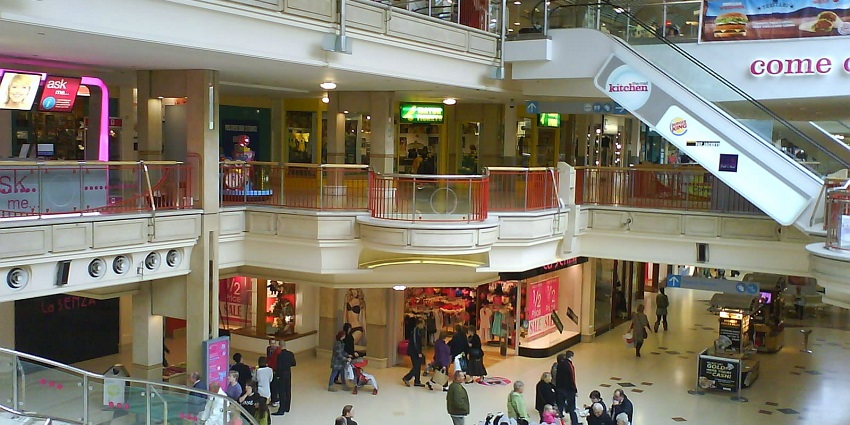 An image of inside view of TDI Mall which is a place to visit near Wet N Wild Water Park.