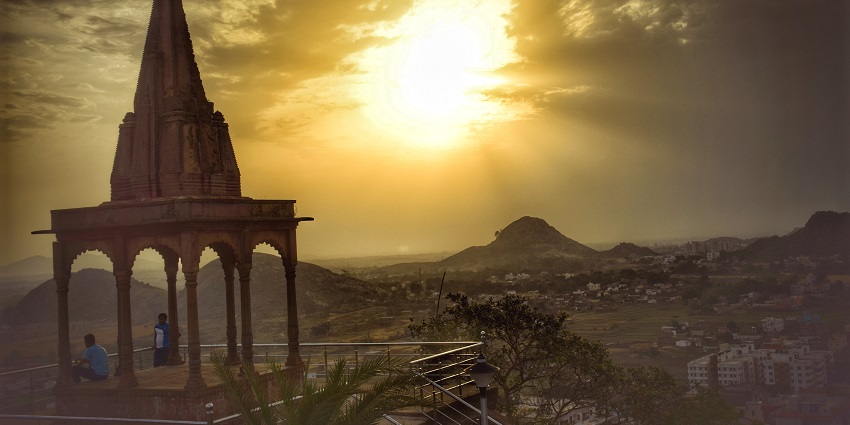 The beautiful sunrise picture taken at Tagore Hills in Ranchi and enjoying the moment.