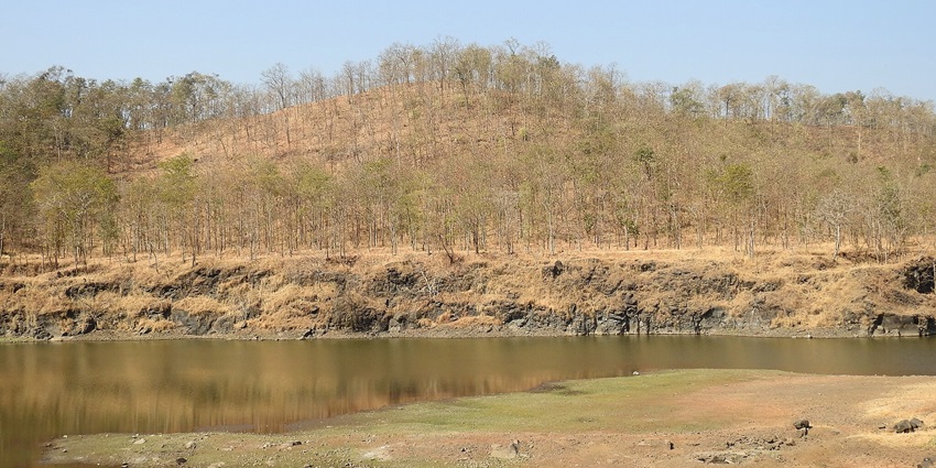 Tansa Lake features serene waters, and lush surroundings.