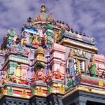 View of Ashtalakshmi temple, one of the most famous temples in besant nagar