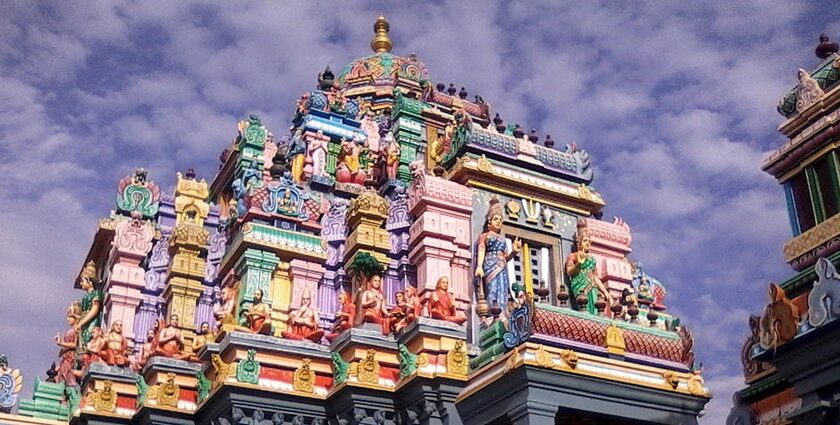 View of Ashtalakshmi temple, one of the most famous temples in besant nagar