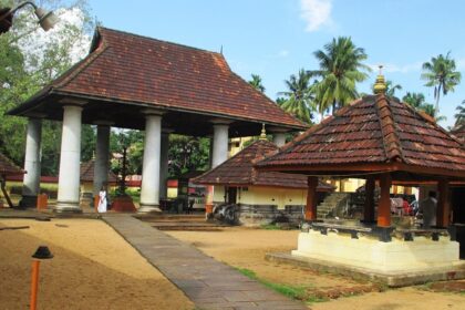 Panoramic view of the beautiful Temples in Lakshadweep amidst the blue lagoon of Indian ocean.