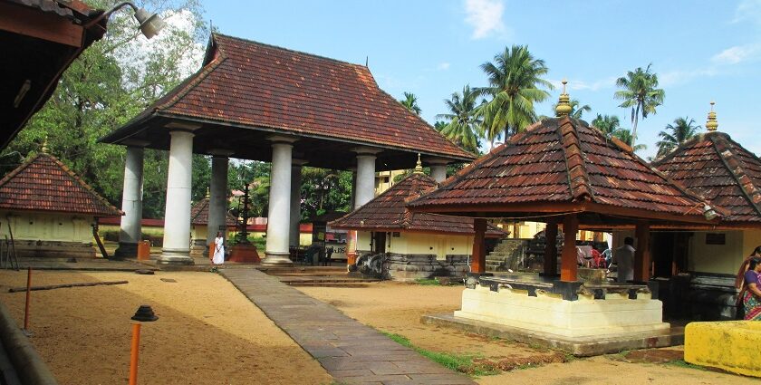 Panoramic view of the beautiful Temples in Lakshadweep amidst the blue lagoon of Indian ocean.