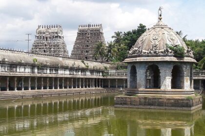 View of Neelayadakshi Amman Temple, one of the best temples in Nagapattinam