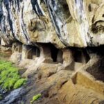 Thanale Caves, a unique tourist attraction near Maharashtra, showcasing intricate carvings.