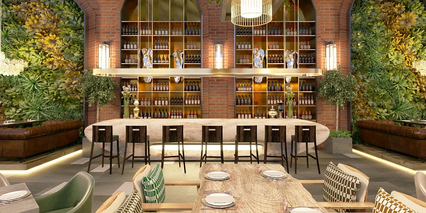 An inside view of the famous Brew Estate showcasing aesthetic beauty and opulence.