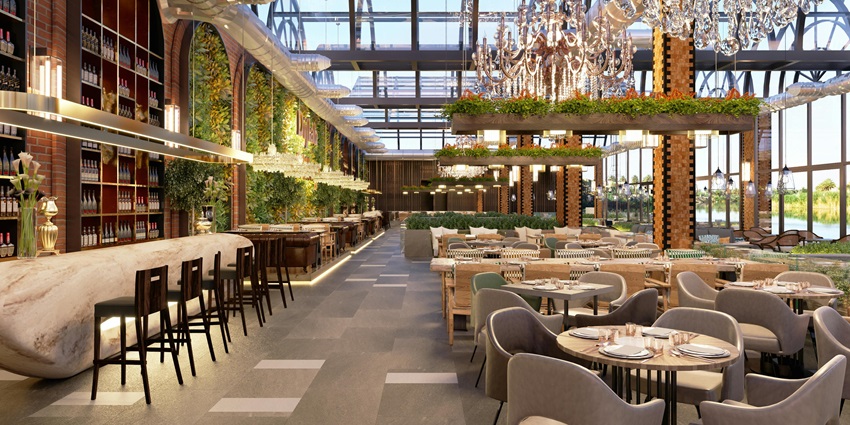 The Garden Restaurant, the luxurious dining venue surrounded by lush greenery and tranquility
