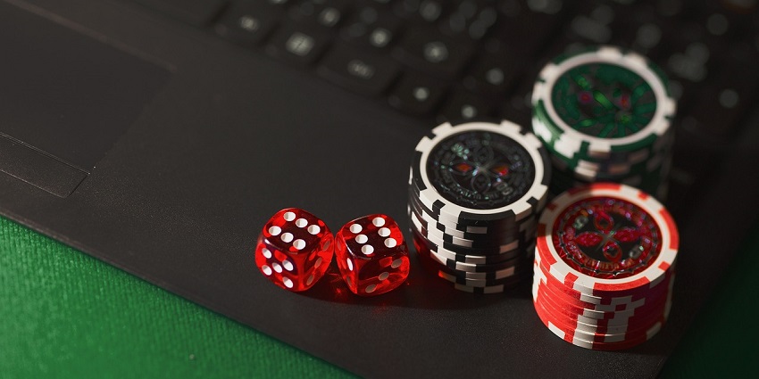 Dice and chips at the Grand Casino in Colombo.