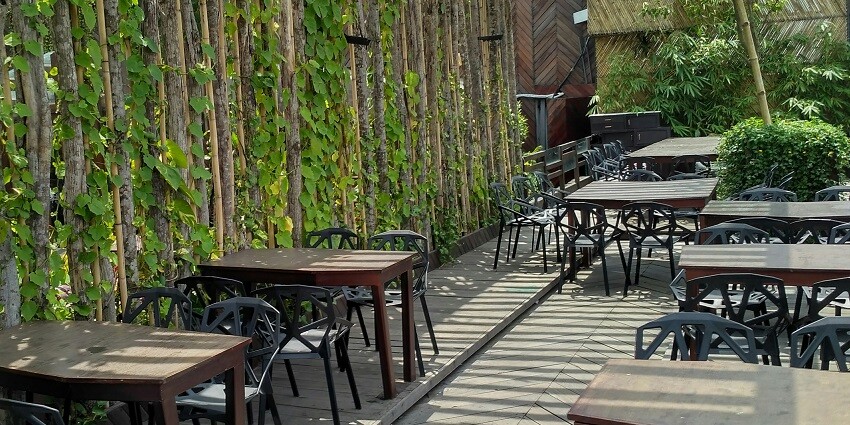 A view of the Sky Patio, one of the famous places to visit in Faridabad for couples.