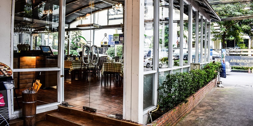 The Waterside offering picturesque views and gourmet meals is a good party place in Ahmedabad