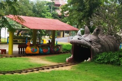 Kids toy train for the children to enjoy at the VGP Universal Kingdom in Chennai