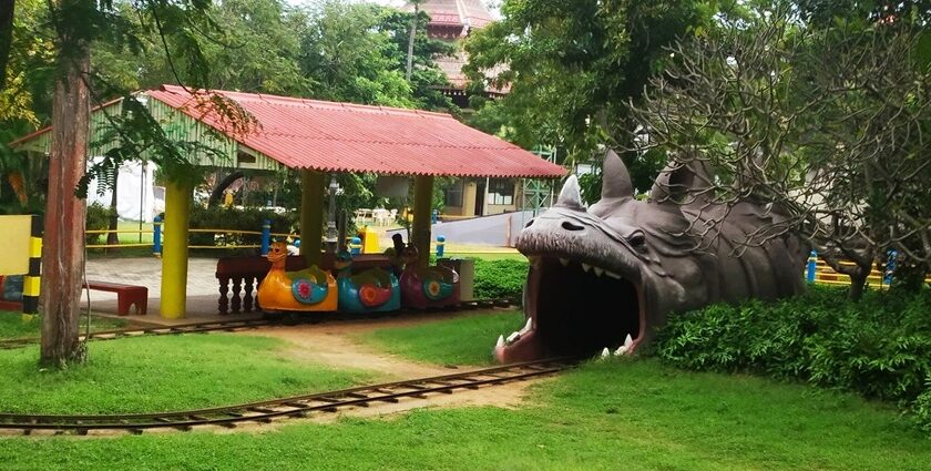 Kids toy train for the children to enjoy at the VGP Universal Kingdom in Chennai