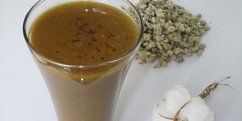 Image of a sweet coconut milk drink served in a clear glass, popular in Tamil Nadu