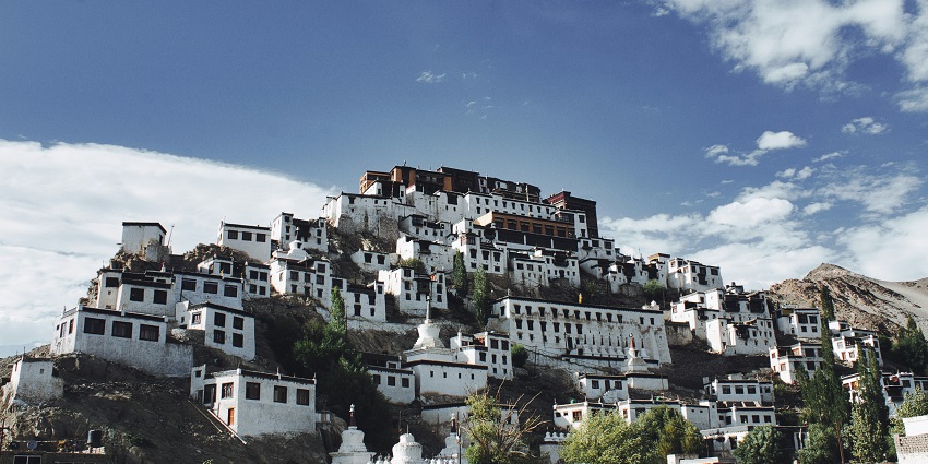 Thiksey Monastery, an iconic Buddhist site is one of the famous monasteries in Ladakh.