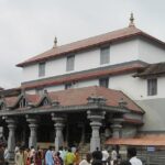 A Hindu temple in Dharmasthala with a traditional South Indian architectural style.