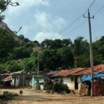 Local view of the Ramanagar district in Karnataka, showcasing the tiny huts in there.