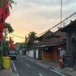 Beautiful street in Seminyak, Bali.