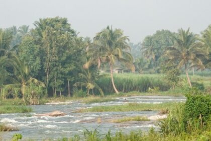 A mesmerising view of the Paschimavahini Kaveri river flowing through Srirangapatna.