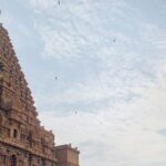 A picture of a cityscape with illuminated temples, a must-see among things to do in Thanjavur.