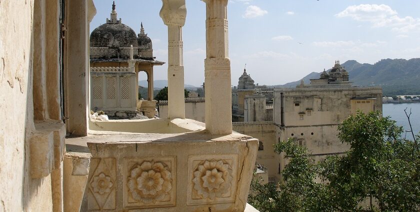 A close-up view of Udaipur's City Palace overlooking Lake Pichola, one of the top things to do in Udaipur in 2 days.