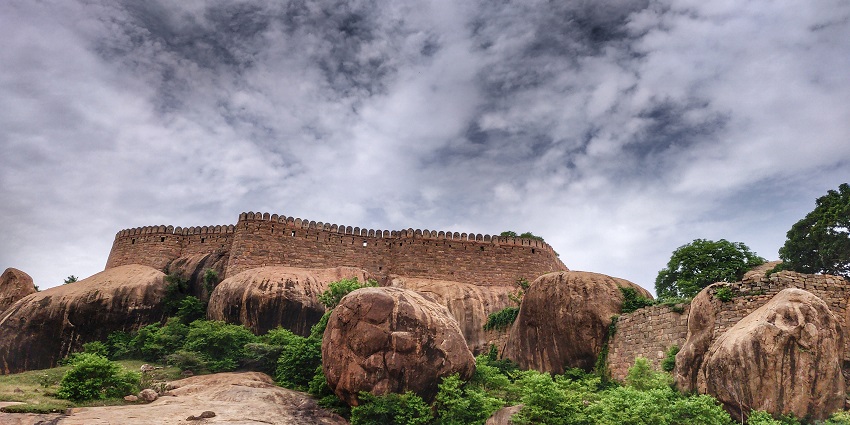 The historic fort near Government Museum Pudukkottai Tamil Nadu features ancient architecture