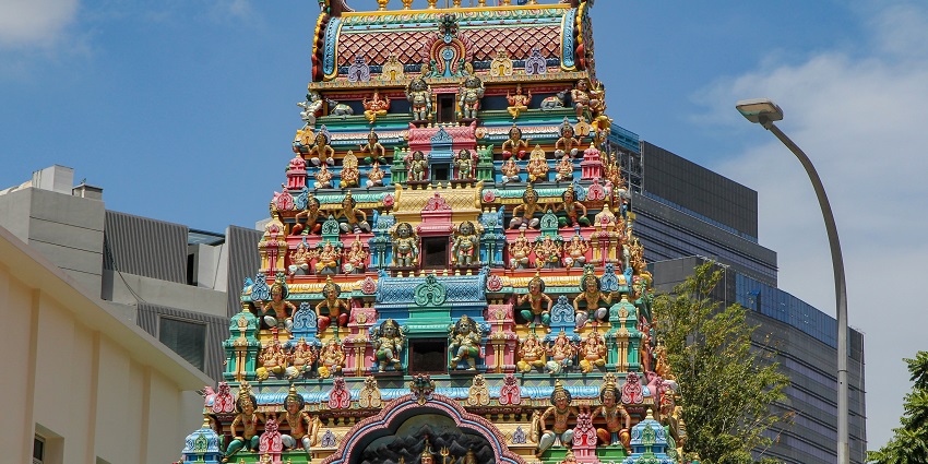 Carvings of Nataraja, Sivagami, Vinayaka, and Muruga at Thiruparankundram rock-cut cave temple