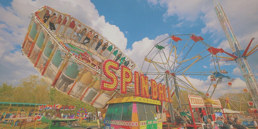 Image of thrilling rides with colorful decorations - Thrill N Fun Adventure Park