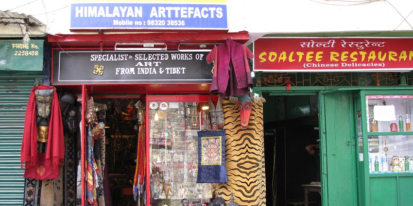 The Tibetan Handicraft Emporium has a wide range of Buddhist images and prayer wheels