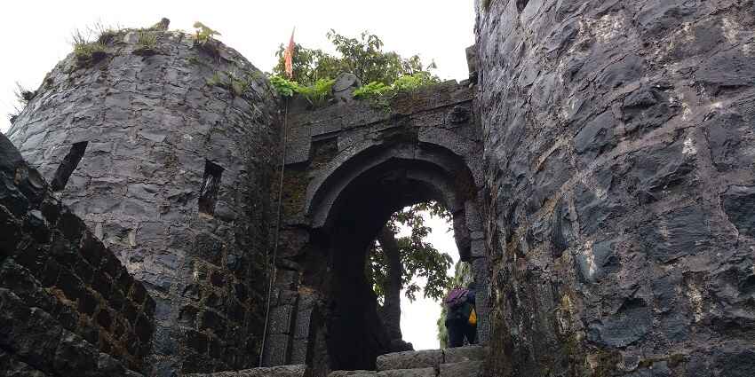 An image of the Tikona Fort, one of the most prominent trekking forts in Maharashtra.