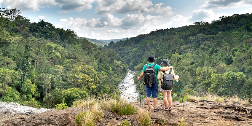 Picturesque view of Tikona fort trekking trails