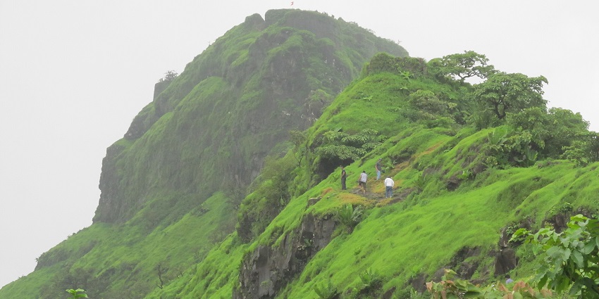 Triangular Tikona Fort offering breathtaking views and adventure while trekking.