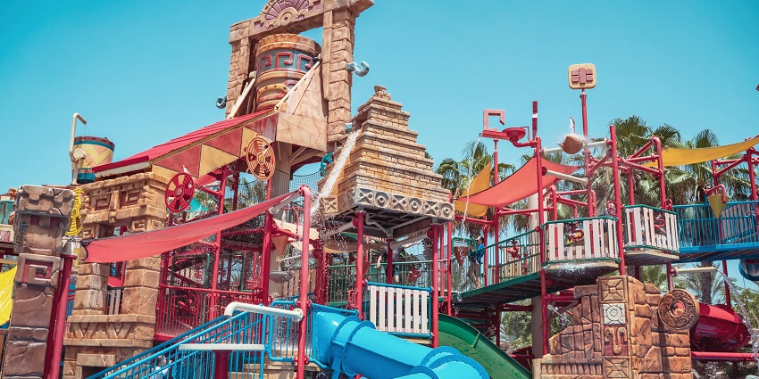 An image of thrilling water slides for endless fun at the best theme parks in Thane!
