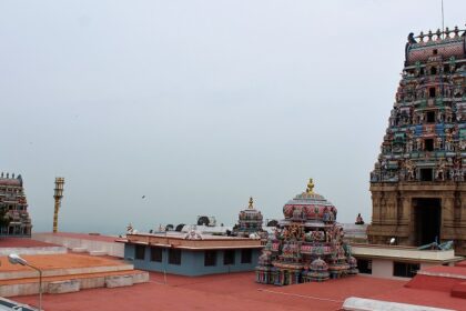 The beautiful picture of the Tiruchengode temple.