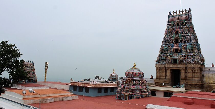 The beautiful picture of the Tiruchengode temple.