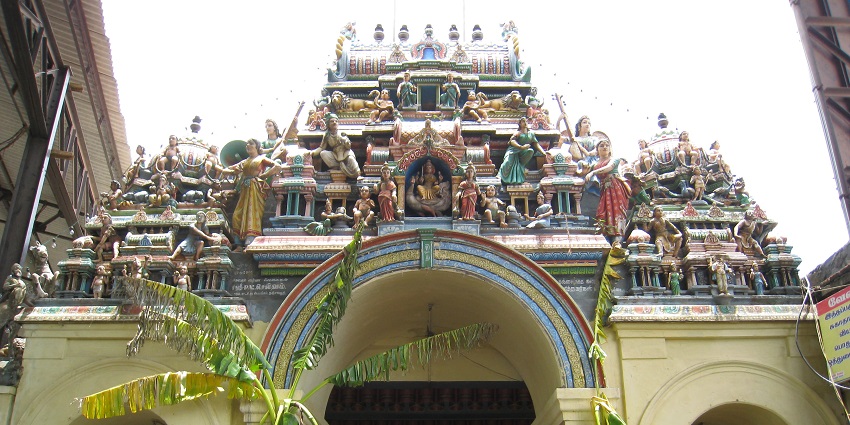 A picture of Punnainallur Mariamman Temple is a spiritual place in Tamil Nadu.