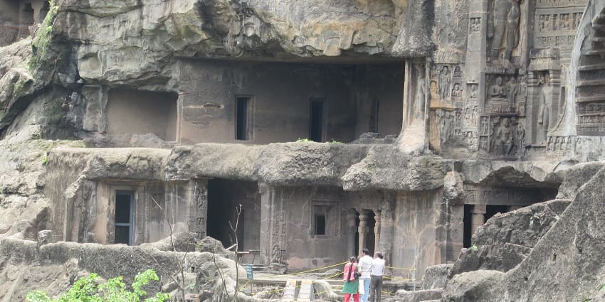 Pandavgad Caves feature ancient rocky caves offering stunning landscape views