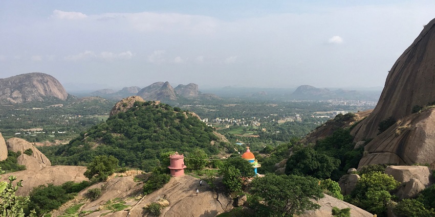 Scenic view of the beautiful Ramadevara Betta Hills, a famous thing to see in Ramanagara.