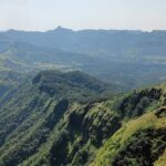 A picture of Maharashtra's Western Ghats with trekking forts dotting the landscape.