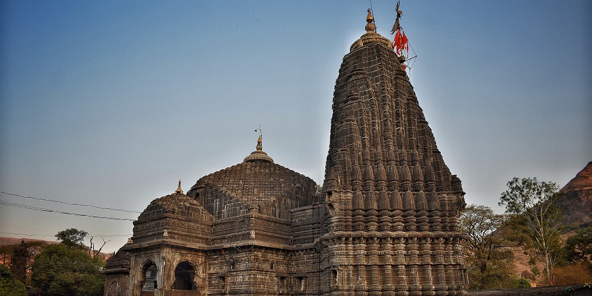 A view of the Trimbakeshwar Temple, a spiritual gem near Shubham Water Park Nashik.