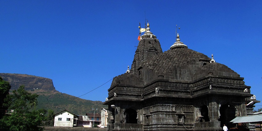 A glimpse of Trimbakeshwar Temple, the revered Shiva temple with stunning architecture.