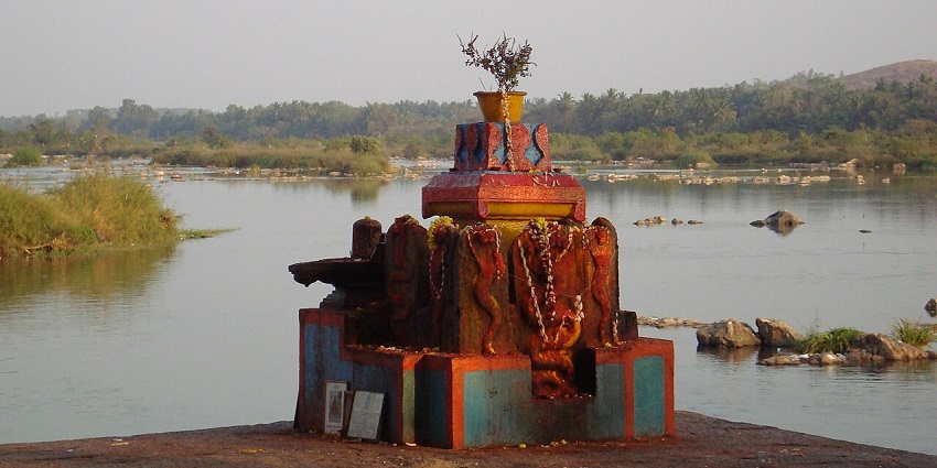 A glimpse of the Triveni Sangama, one of the best places to visit in Srirangapatna.