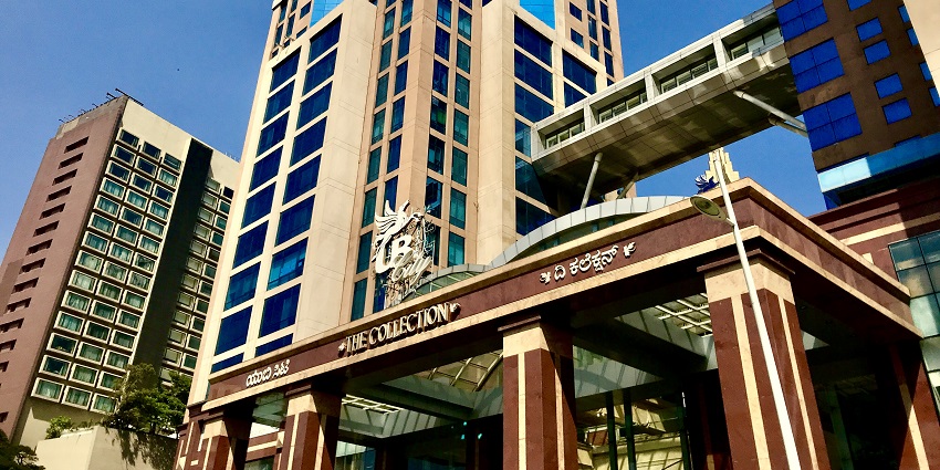 See skyscrapers near UB city, one of the places to visit in Bangalore on weekends.
