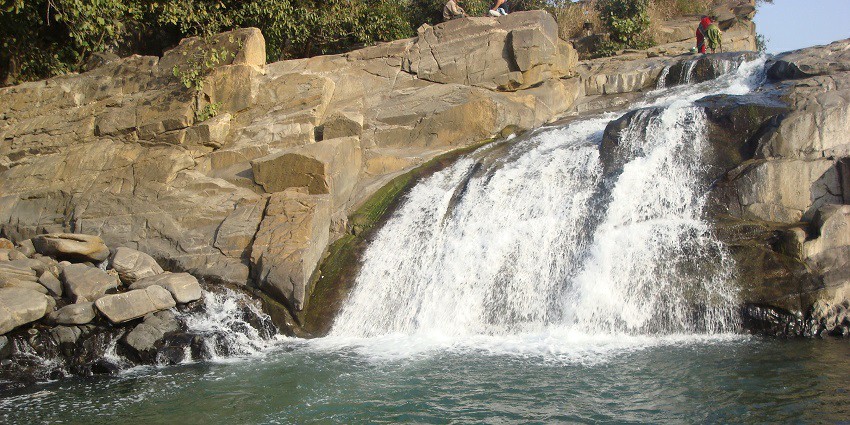 Clearwater is falling from the beautiful Usri Falls, a natural waterfall in Jharkhand